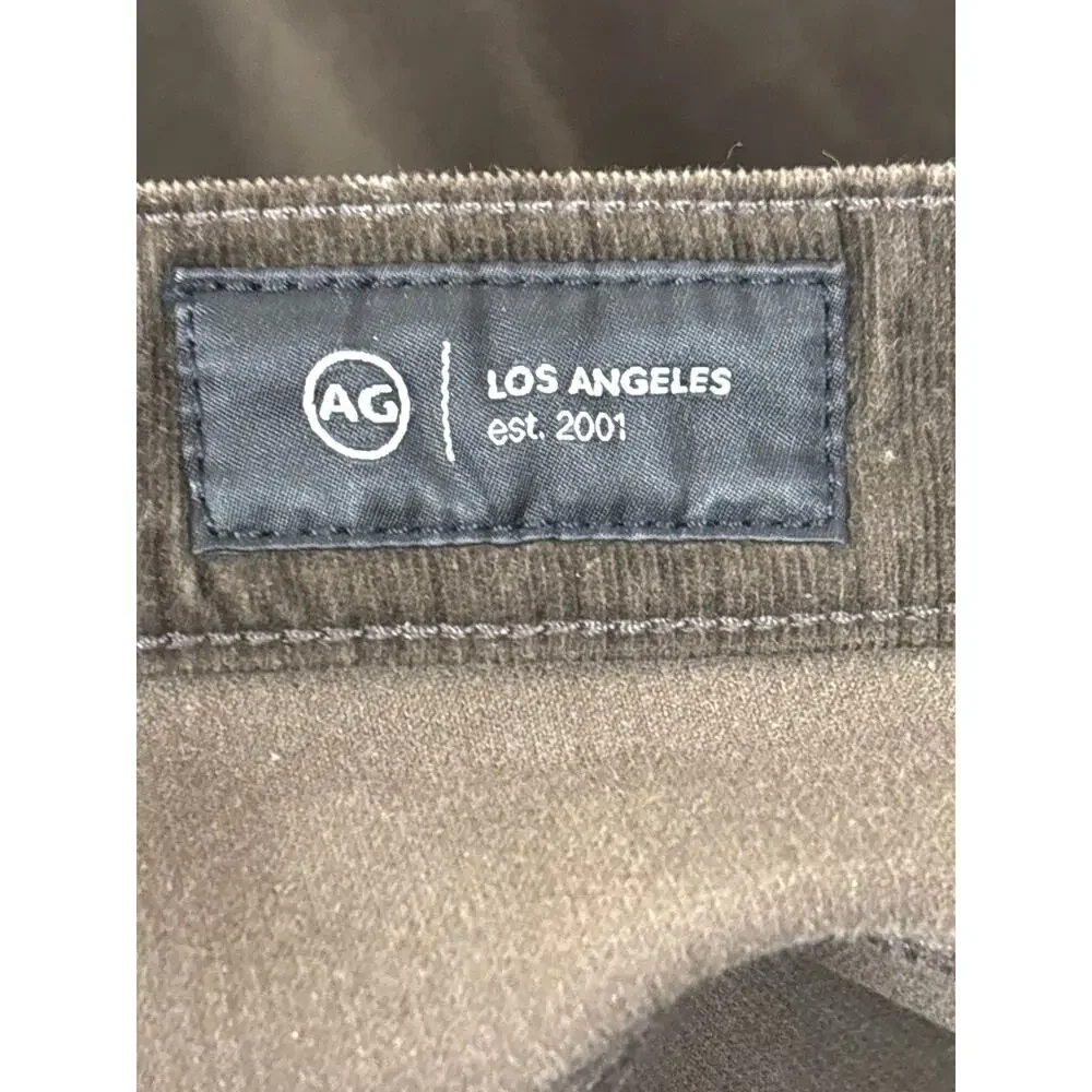AG Womens 30 Brown Kora High Rise Wide Leg Corduroy Casual Dress Pants Designer